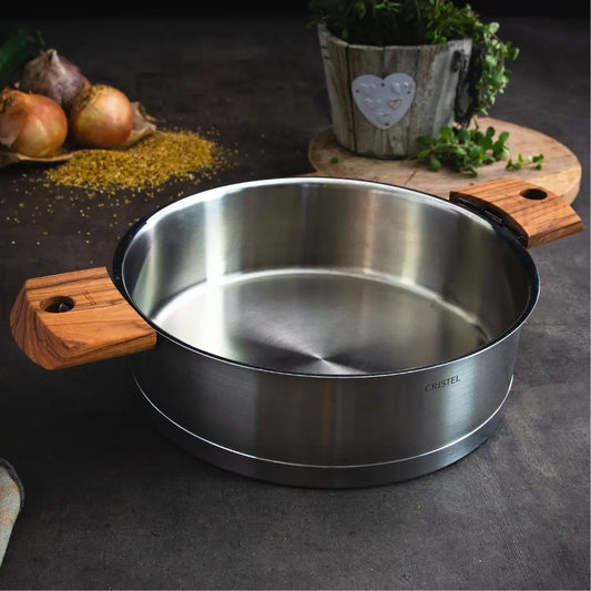 Cristel Strate Sauté Pan with Lid – Detachable Handle French Cookware