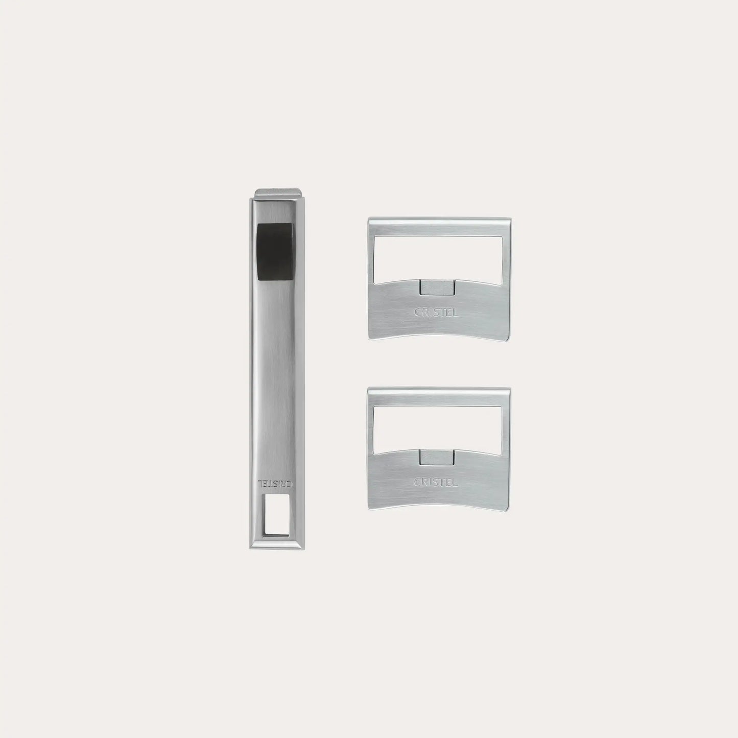 Cristel Strate Stainless Steel Handles Set – Long & Side Removable French Cookware Handles