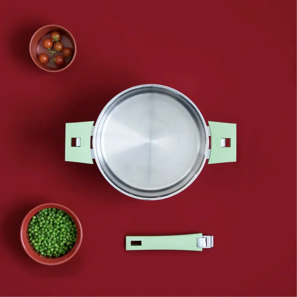 Cristel Color Handles Set – Long & Side Detachable French Cookware Handles