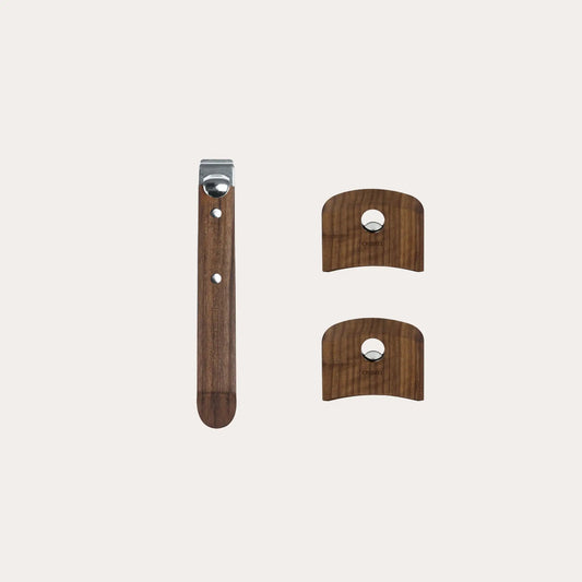 Cristel Wood Handles Set – Long & Side Handles for French Cookware