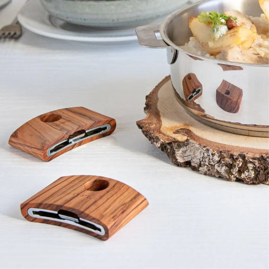 Cristel Strate Wood Side Handle – Removable French Cookware Handle