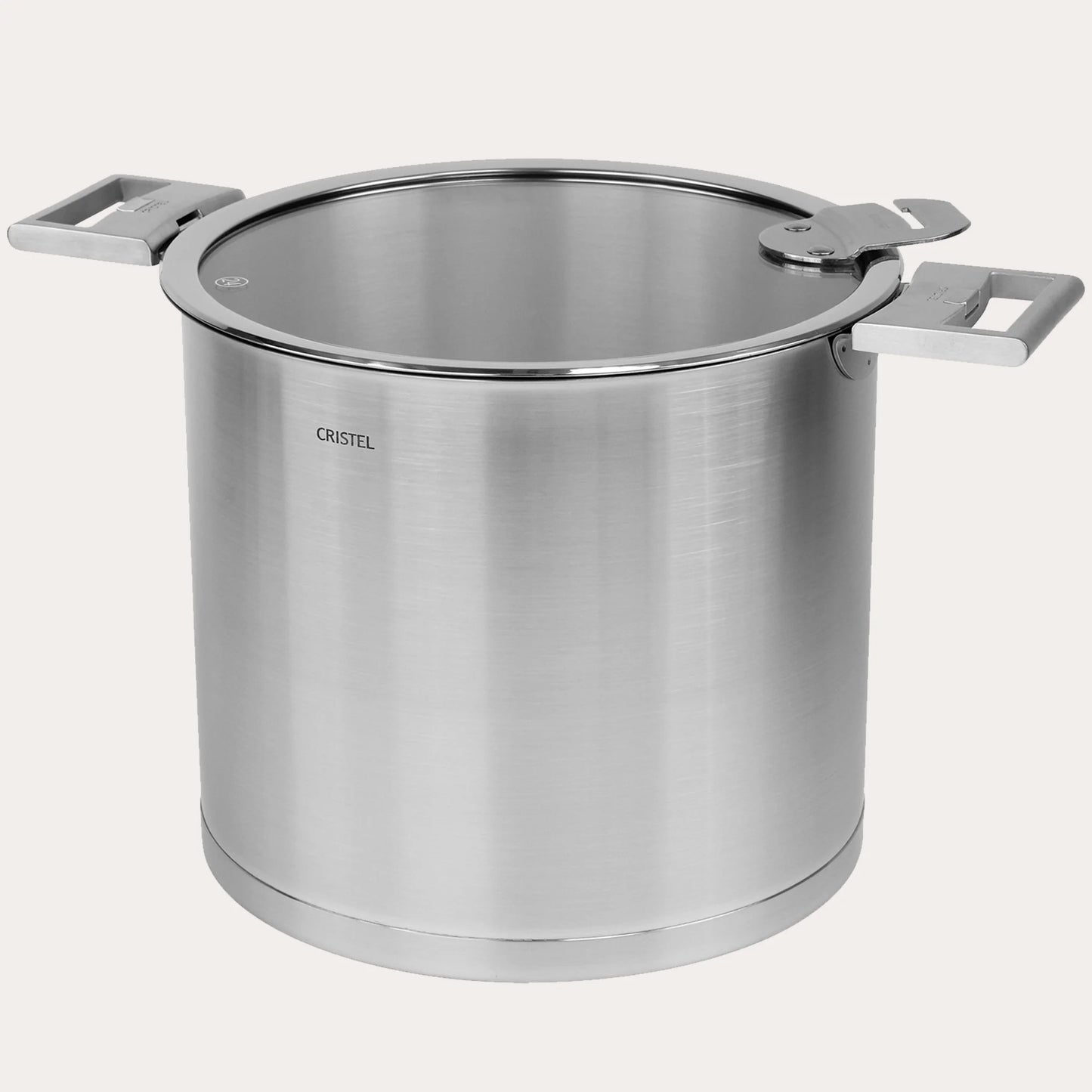 Cristel Strate Stockpot with Glass Lid – French Stainless Steel Detachable Handle