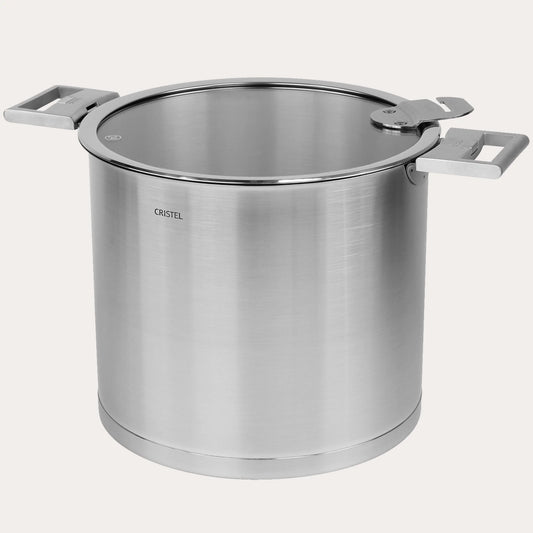 Cristel Strate Stockpot with Glass Lid – French Stainless Steel Detachable Handle