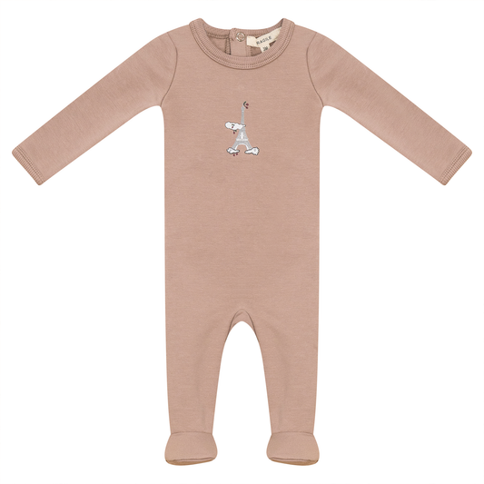 Eiffel Tower Print Baby Fleece Onesie | French-Inspired Bodysuit