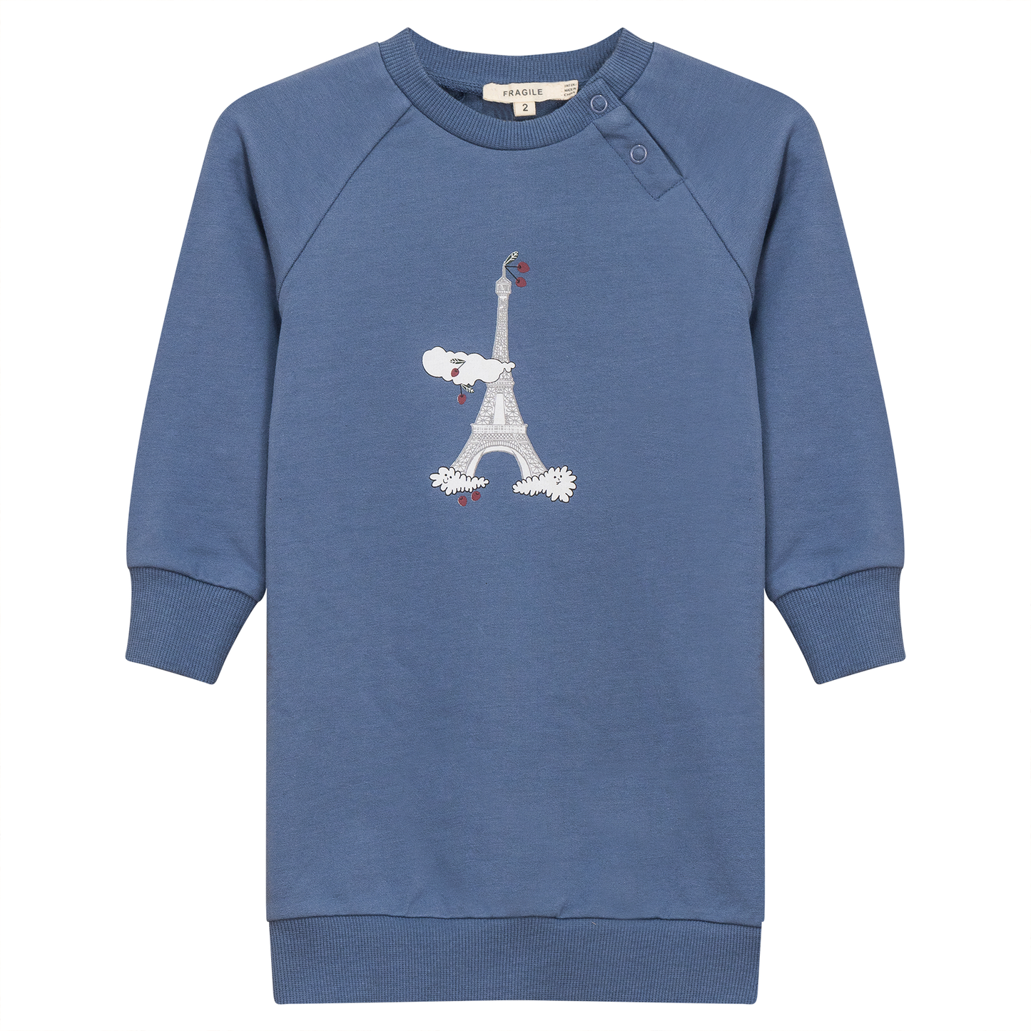 Eiffel Tower Print Girls Bubble Dress | French-Inspired Kids Dress
