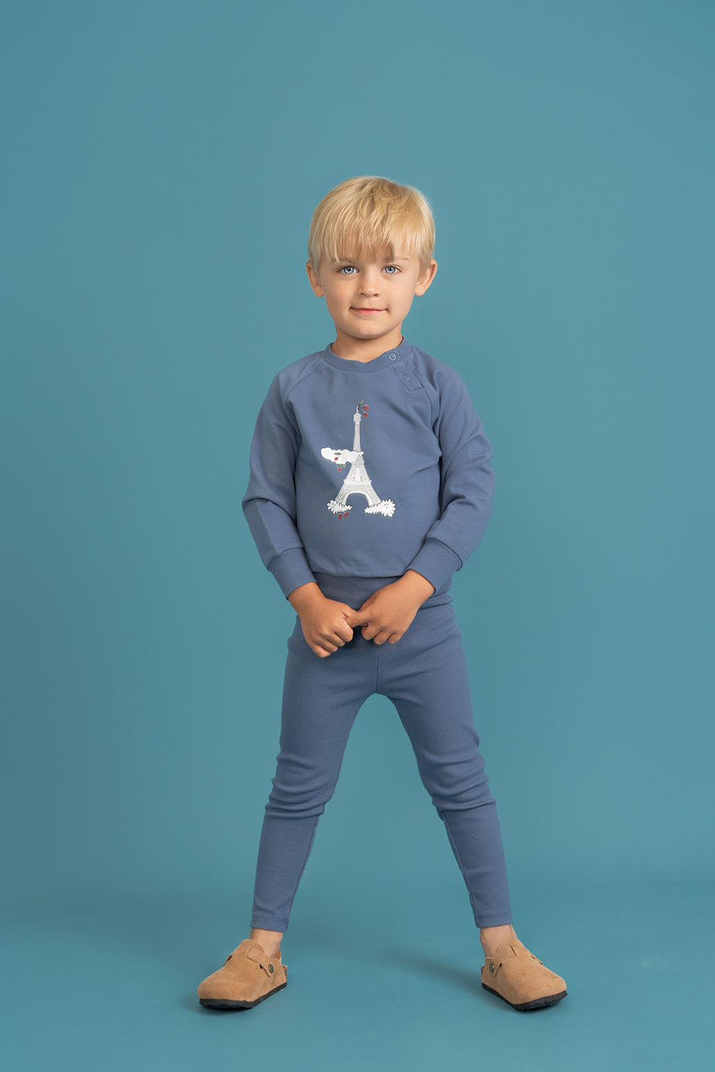 Eiffel Tower Print Baby 2-Piece Set | French-Inspired Outfit