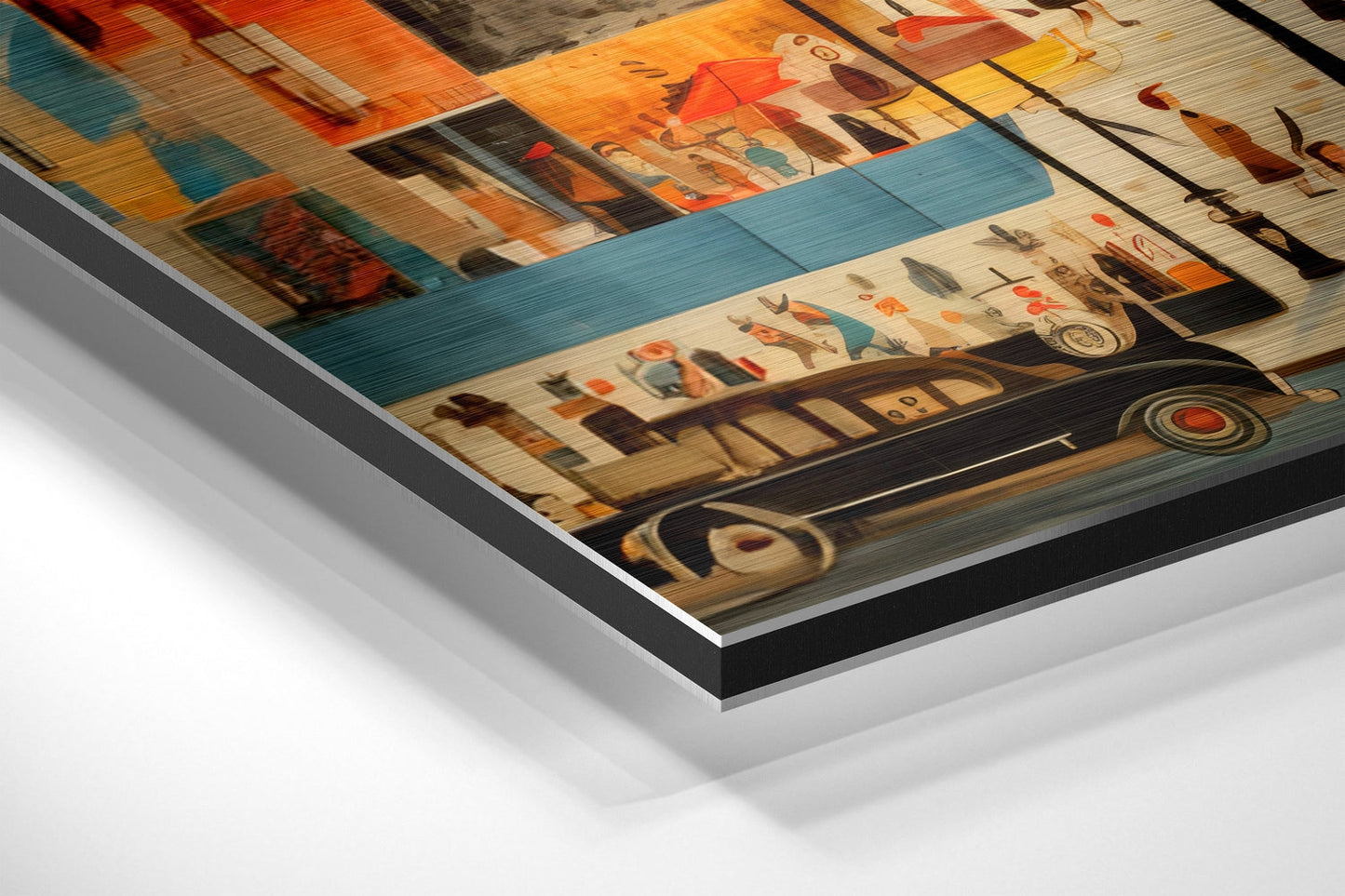 Paris France Brushed Aluminum Dibond Wall Art