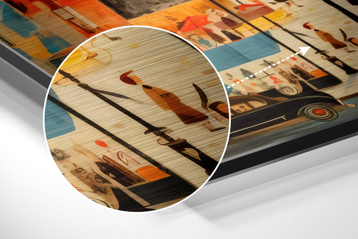 Paris France Brushed Aluminum Dibond Wall Art