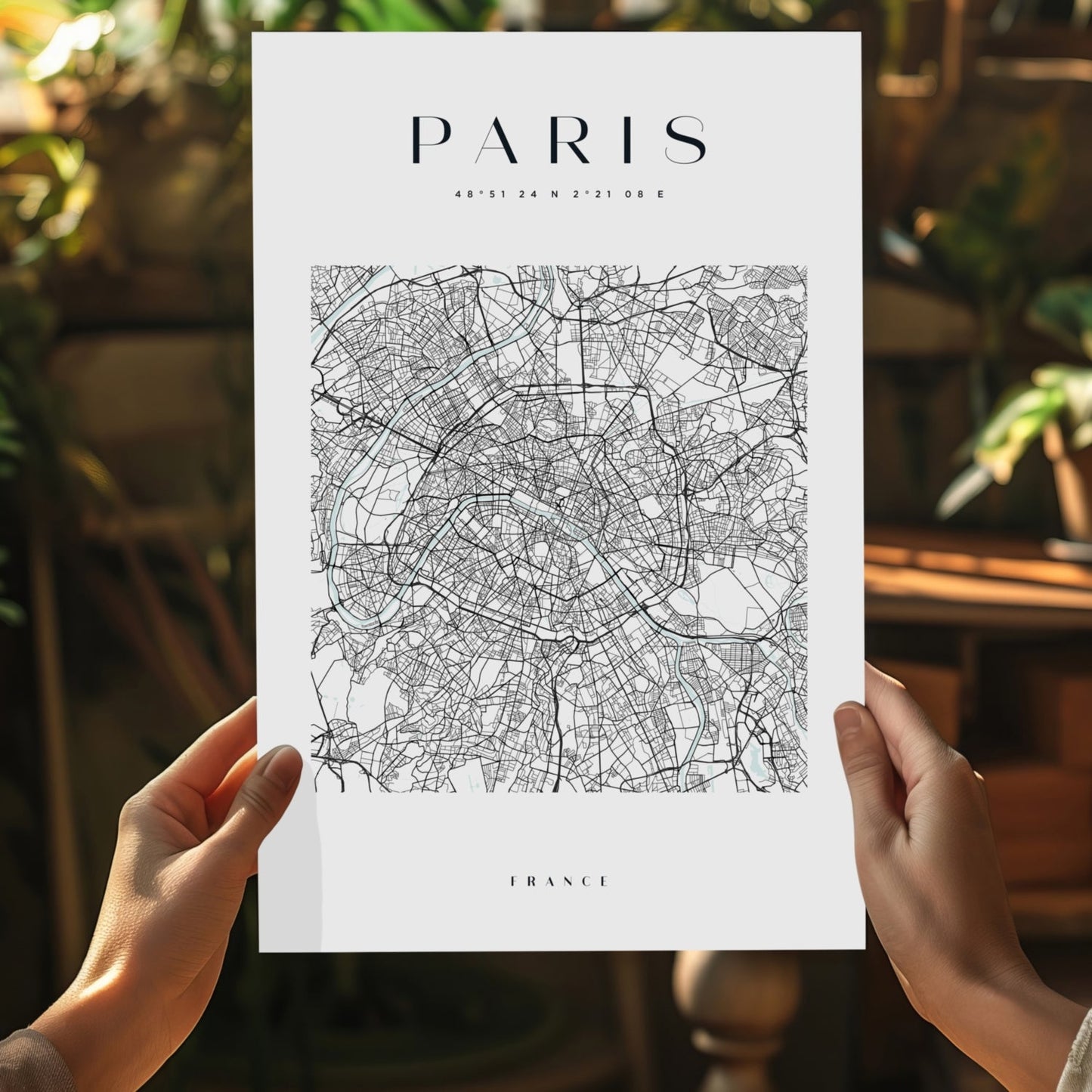Paris France square Aluminum Print