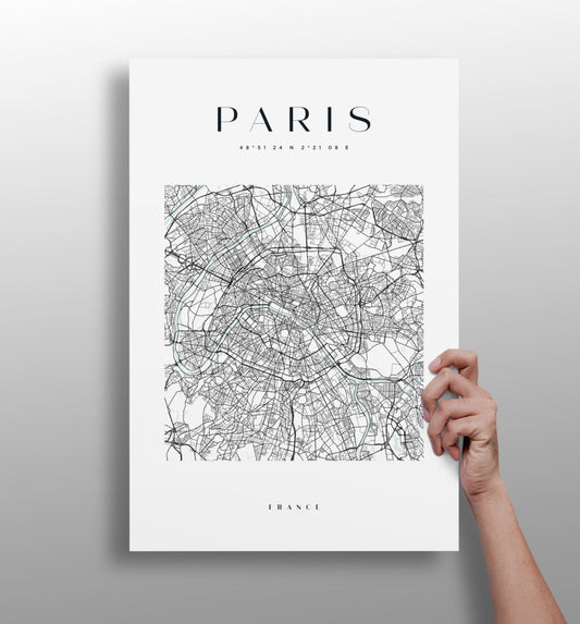 Paris France square Aluminum Print