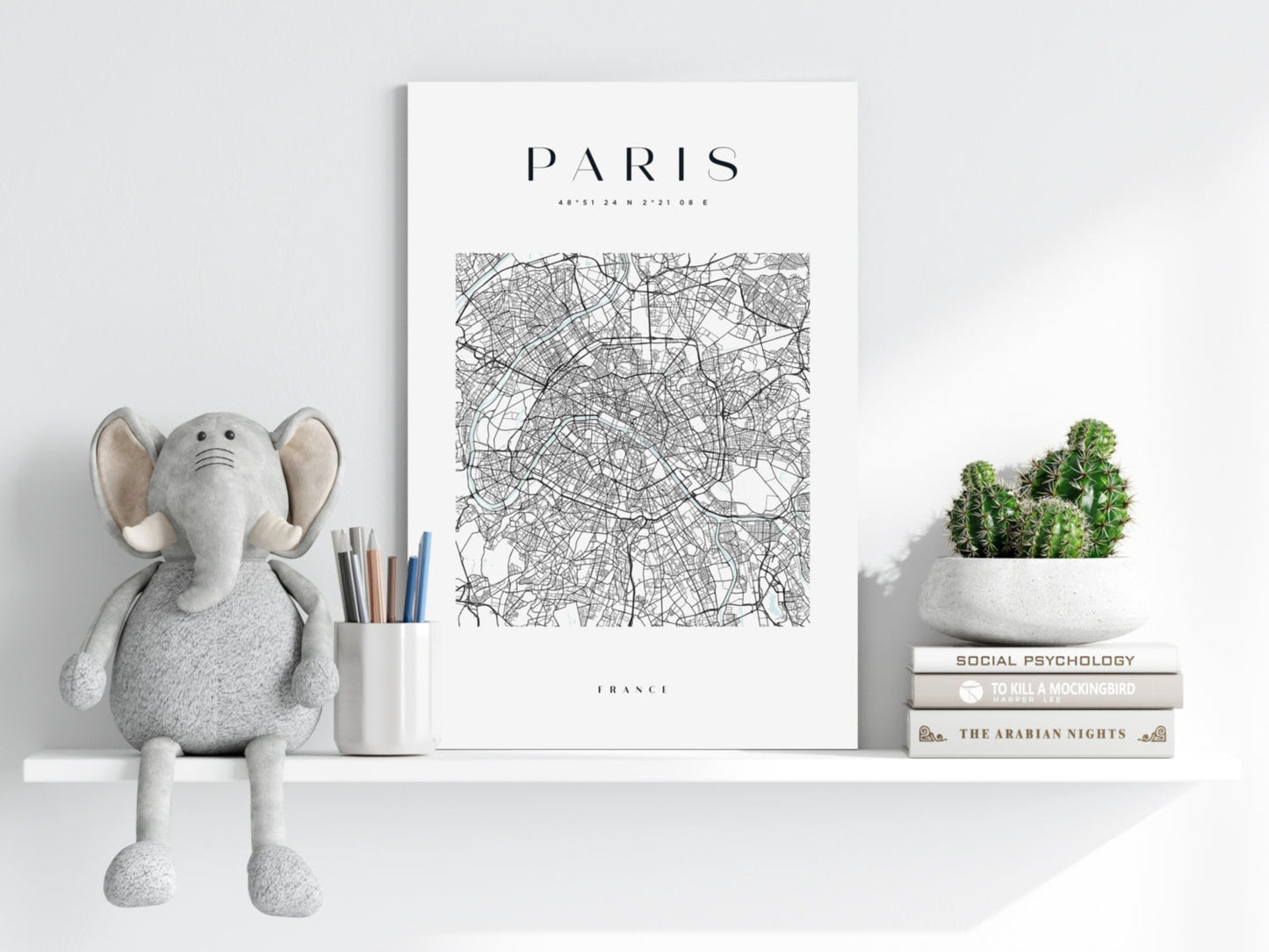 Paris France square Aluminum Print