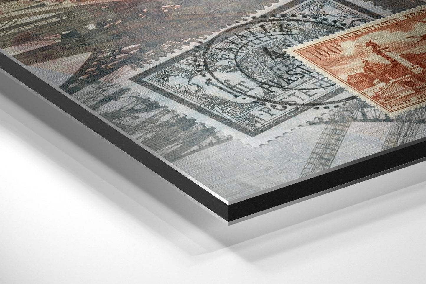 Eiffel Tower Paris Brushed Aluminium Dibond Wall Art