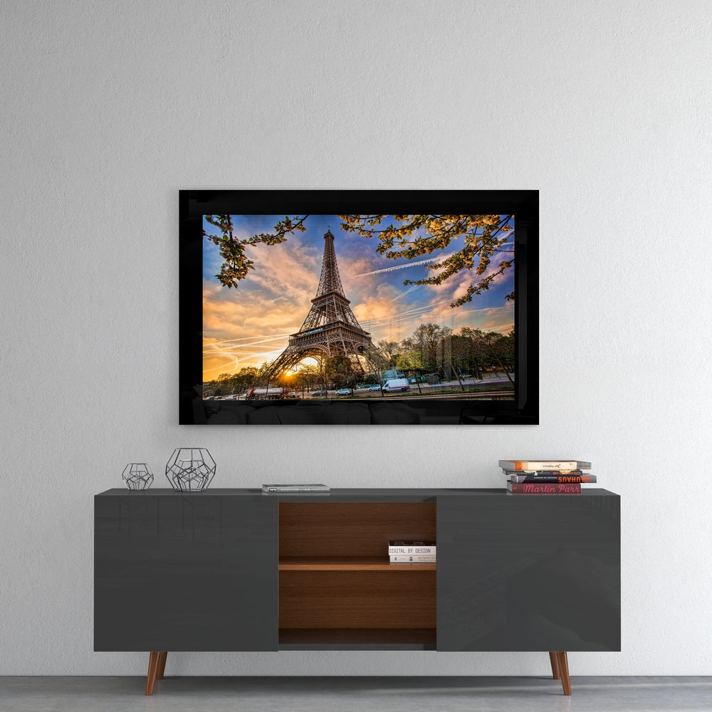 Eiffel Tower Paris Glass Wall Art