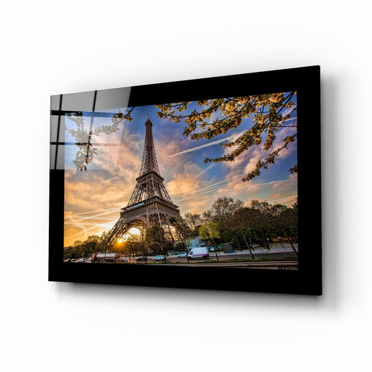 Eiffel Tower Paris Glass Wall Art
