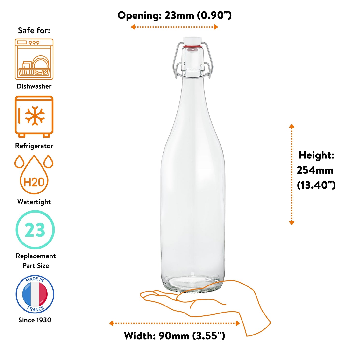 Swing Top Bottles for Beverage and Pantry Use