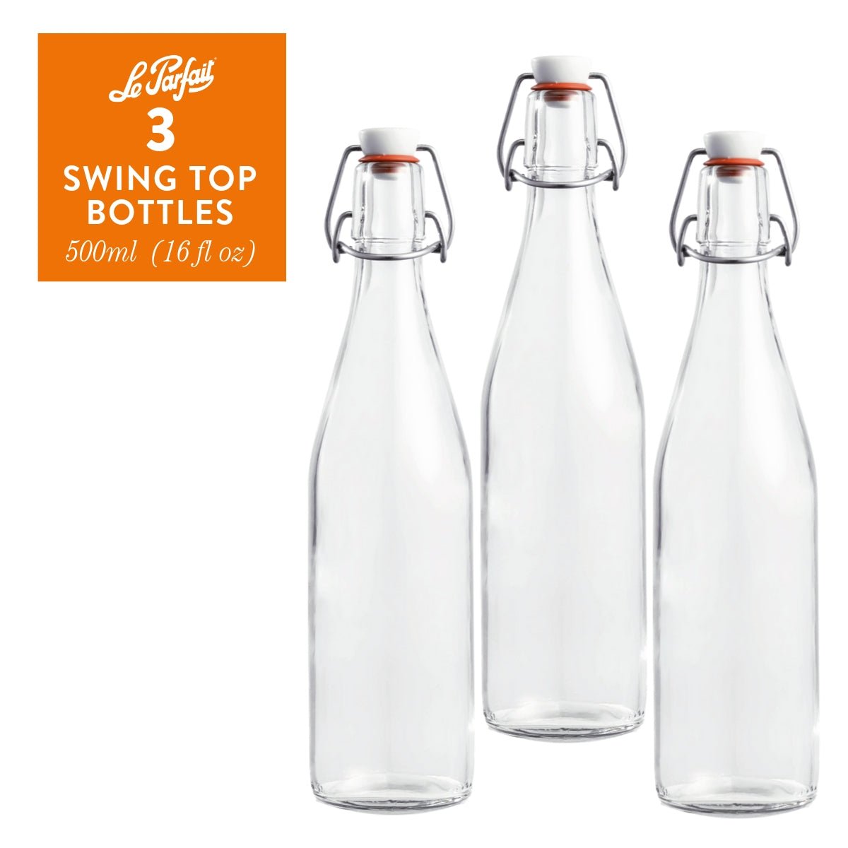Swing Top Bottles for Beverage and Pantry Use
