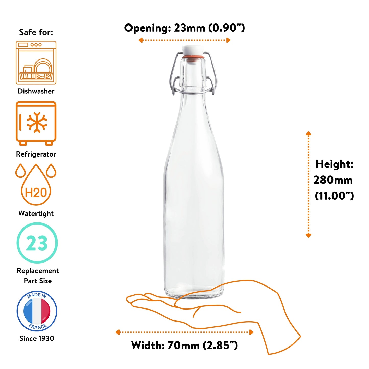 Swing Top Bottles for Beverage and Pantry Use