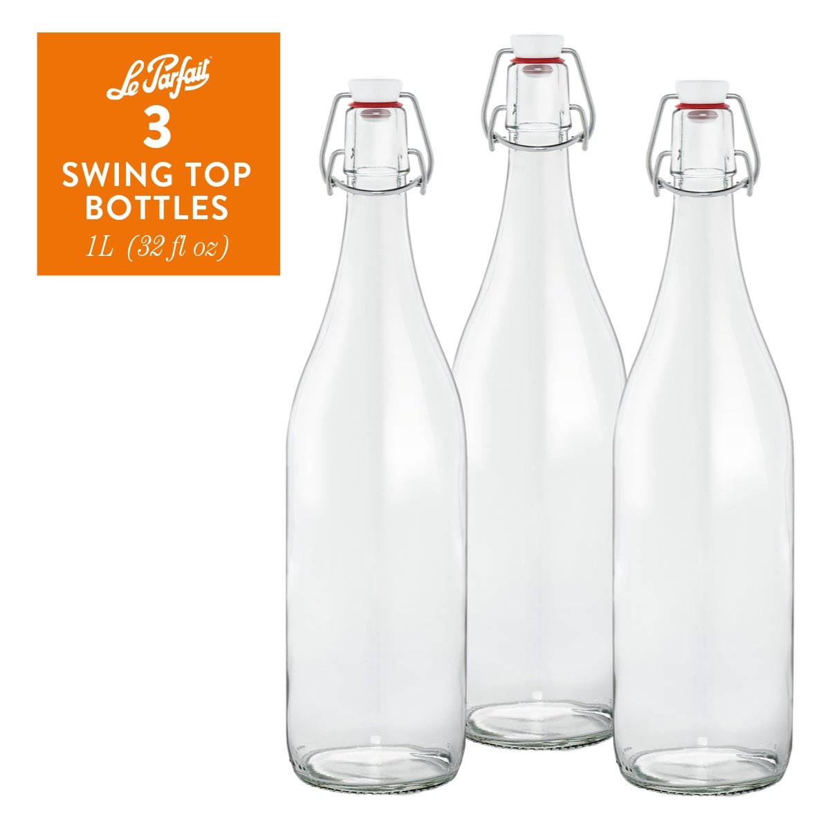 Swing Top Bottles for Beverage and Pantry Use