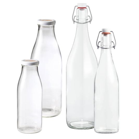 Swing Top Bottles for Beverage and Pantry Use