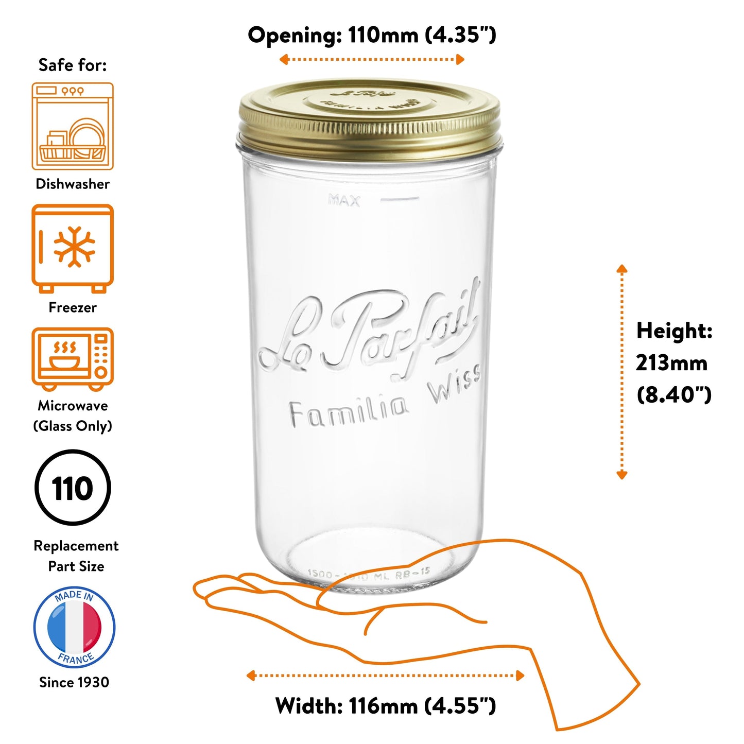 Wide Mouth Preserving Jars for Easy Home Food Storage