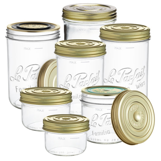 Wide Mouth Preserving Jars for Easy Home Food Storage