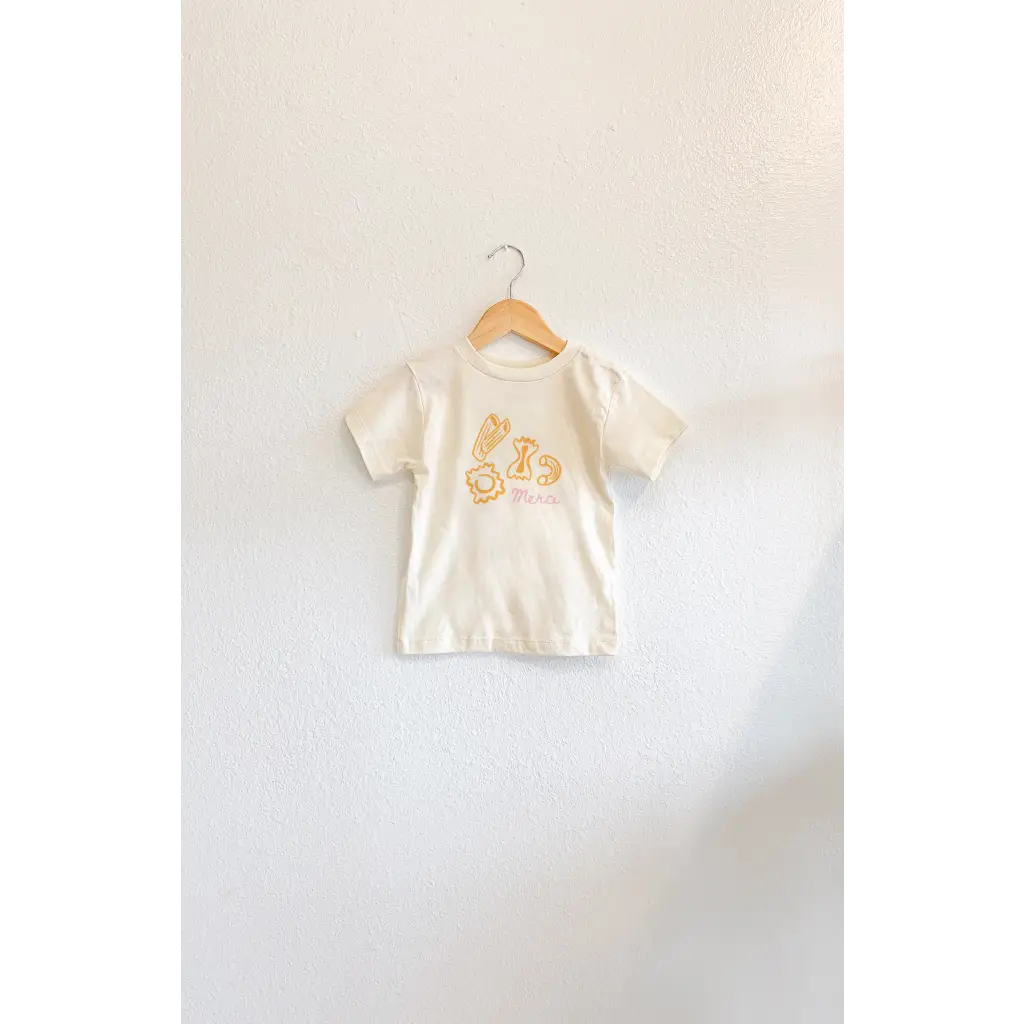 Merci Pasta Kids Graphic T-Shirt — French-Inspired