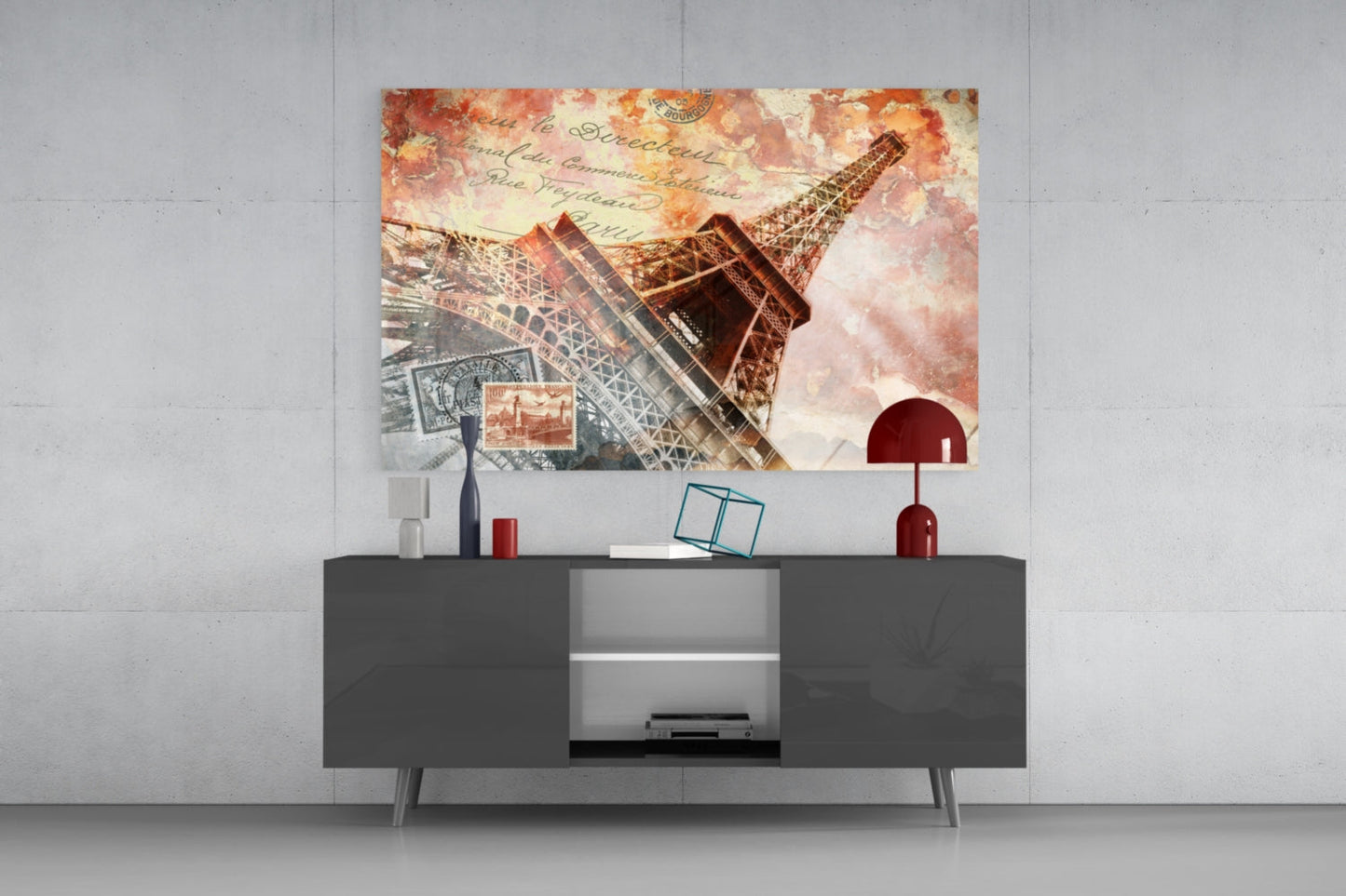 Eiffel Tower Paris France Glass Wall Art