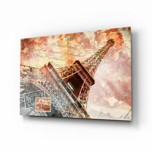 Eiffel Tower Paris France Glass Wall Art