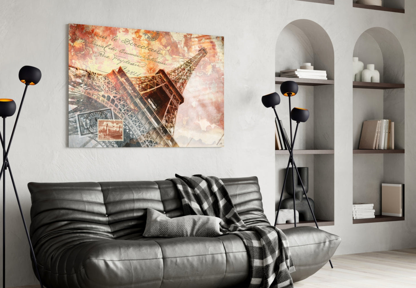 Eiffel Tower Paris France Glass Wall Art