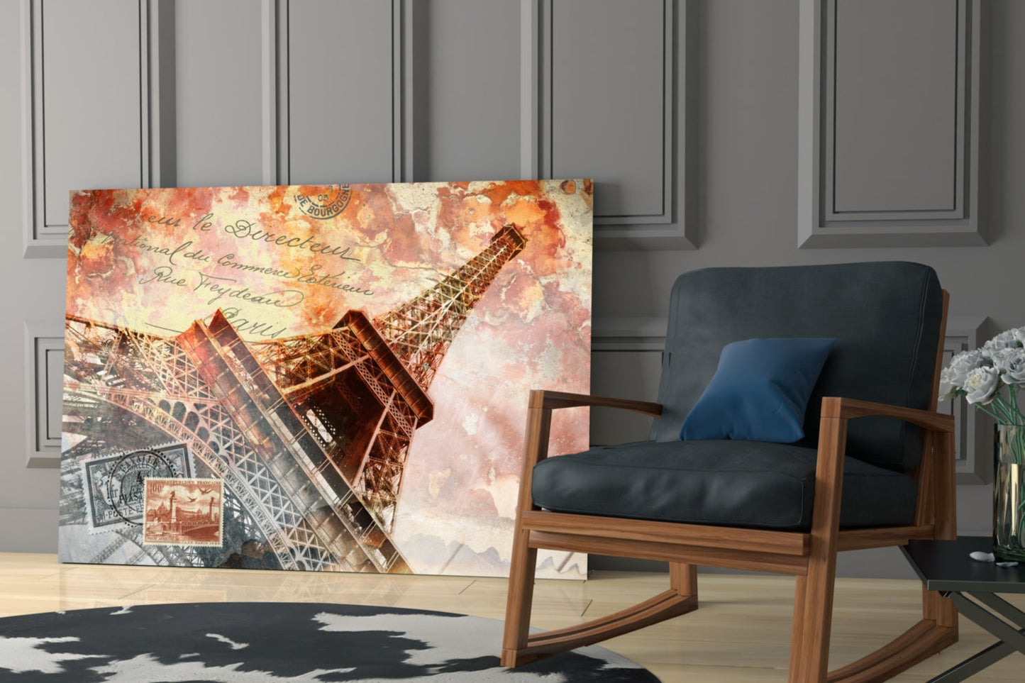 Eiffel Tower Paris France Glass Wall Art