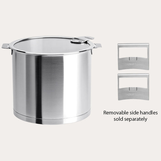 Cristel Strate Stockpot with Glass Lid – French Stainless Steel Detachable Handle
