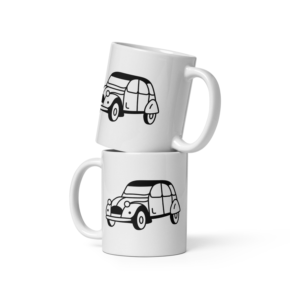 Citroën 2CV French classic car mug